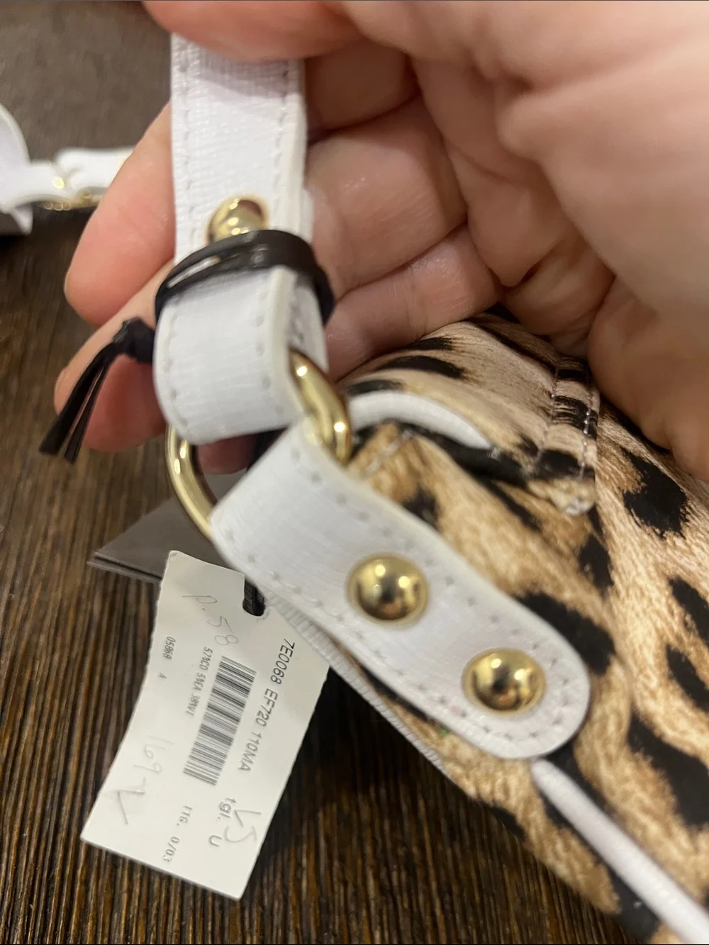 Roberto Cavalli kids Leopard Print fabric & leather Crossbody Bag NWT